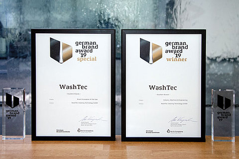 WashTec reçoit le German Brand Award dans deux catégories !